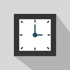 square clock flat design vector