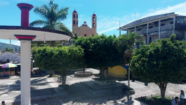 Tila chiapas mexico magic town take off shot of church temple se&ntilde;or de tila