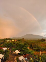 rainbow over the mountains