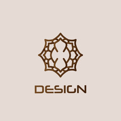 logo design template, with flower petal luxury icon