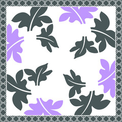 colorful scarf design with damask frame