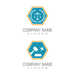 justice law Logo Template vector illsutration design