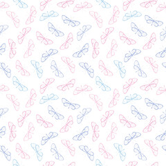 Pastel butterfly seamless repeat pattern