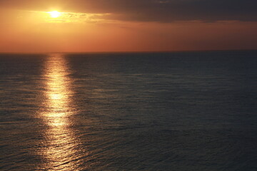 sunset over the ocean