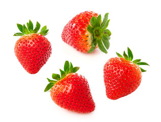 fresh strawberry isolated on white background.