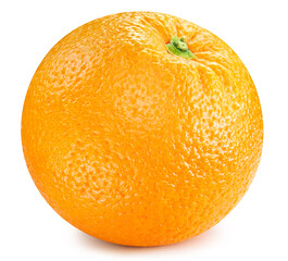Single orange isolated on white background