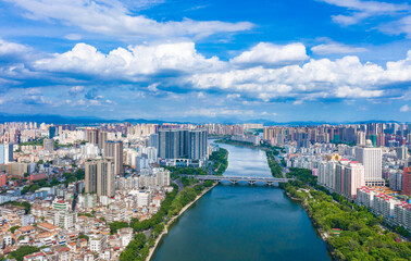 Fototapeta premium Urban scenery of Huizhou City, Guangdong Province, China