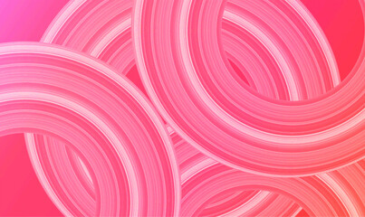 Circle lines overlapping pattern isolated on pink background.Intersecting circles. Abstract luxury white and pink background overlap layer on bright space. For design elements in modern concept.Vector