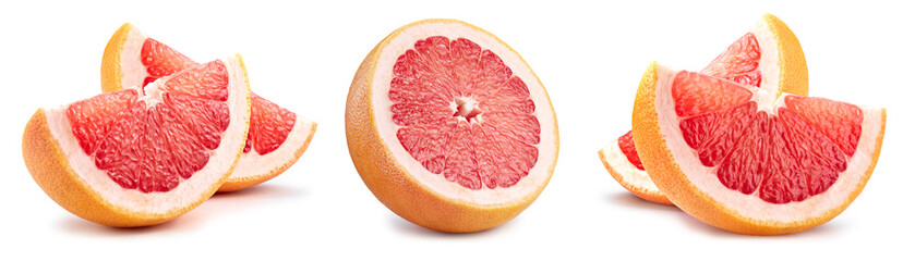 Grapefruit with clipping path isolated on a white background
