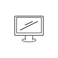 Computer Monitor outline icon vector