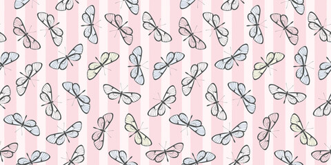 Stripe butterfly background pattern.