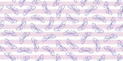 Purple butterfly stripe background pattern.