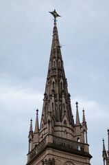 Torre basílica de Luján en Buenos Aires. Arquitectura Neogótica