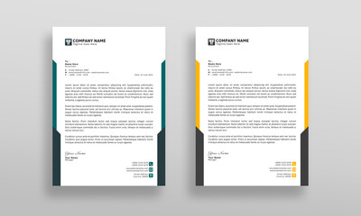 Modern and Clean Company Letterhead Design Template.	