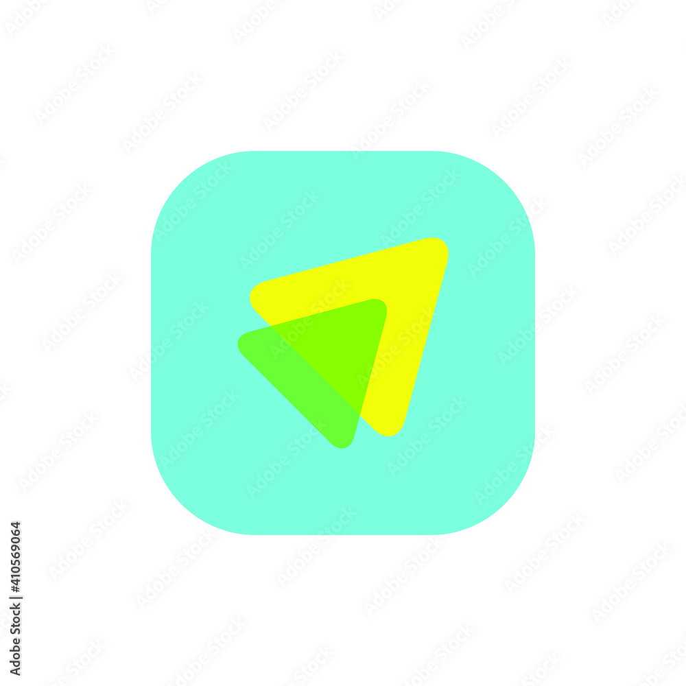 Poster app icon in flat style, app icon background for your website design logo, app, ui. vector icon illus