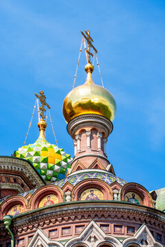 Church of the Savior on Spilled Blood domes, Saint Petersburg, Russia
