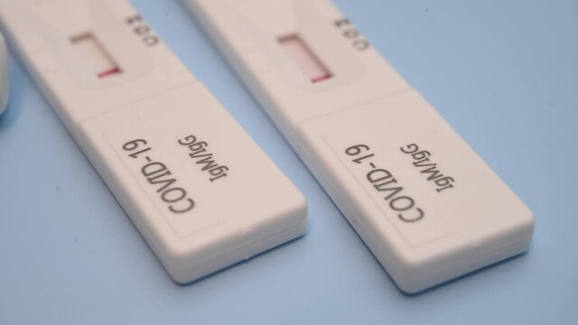 Classic COVID-19 IgG IgM Rapid Test Cassette. Coronavirus Pandemic Theme. Health Care Industry.