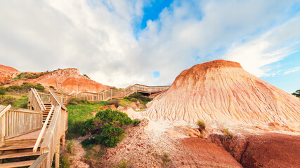 Hallett Cove boardwalk around Sugarloaf at sunset, South Australia