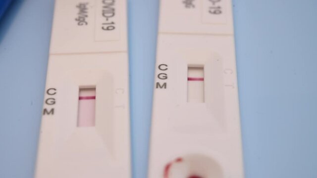 Coronavirus Pandemic COVID-19 IgG IgM Rapid Test Cassette in Doctors Hand. Antibodies Detection.