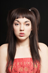 Fototapeta premium portrait of beautiful young woman posing