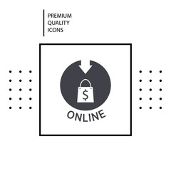 Shopping bag icon. Vector