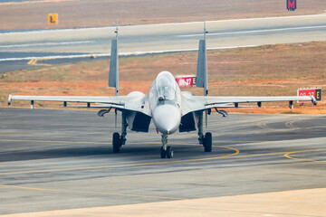 Fighter jet going for takeoff