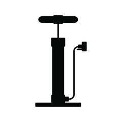 bicycle pump line icon on white background color editable