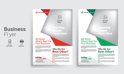 Business Flyer Template, Brochure Cover, Poster design with Case Study Booklet