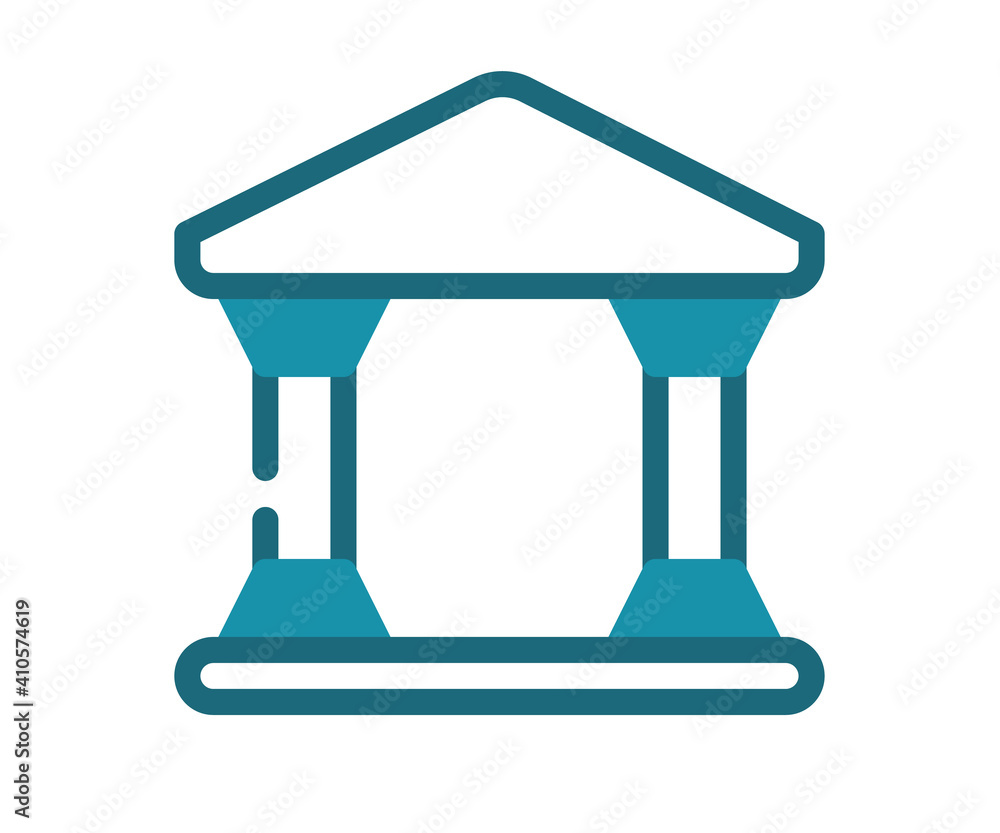 Poster bank deposit banking single isolated icon with solid line style
