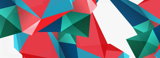 3d mosaic abstract backgrounds, low poly shape geometric design