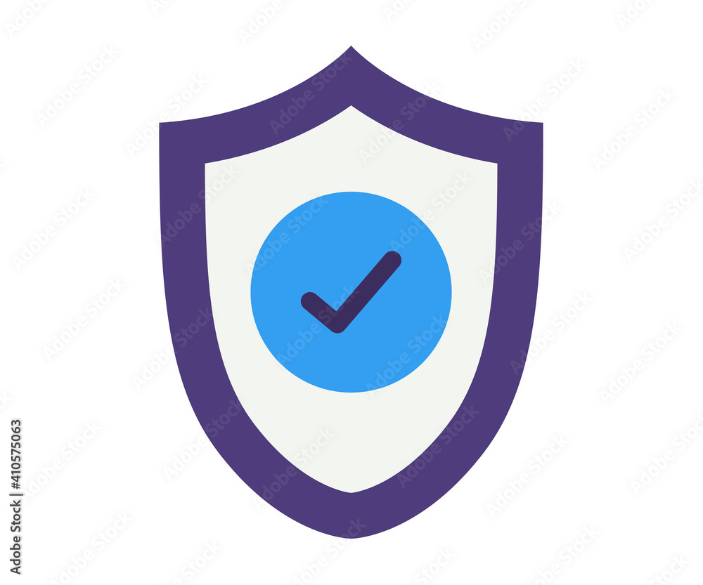Poster security shield safe single isolated icon with flat style