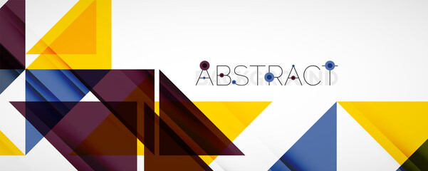 Set of vector triangle geometric backgrounds. Vector illustration for covers, banners, flyers and posters and other designs