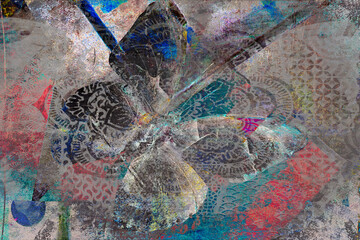 grunge butterfly texture 