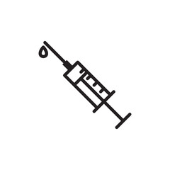 Vector injection icon. Flat illustration of injection  isolated on white background. Icon vector illustration sign symbol.