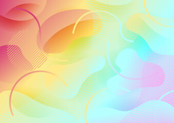 Obraz na płótnie Canvas Abstract background gradients with liquid colored shapes and textures, vector