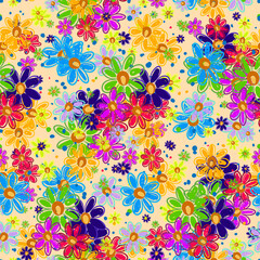 Seamless repeating floral pattern