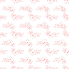 Seamless floral pattern with peonies. Vector illustration.