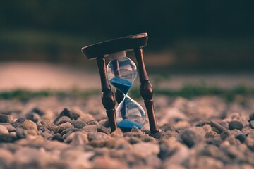 hourglass on the sand