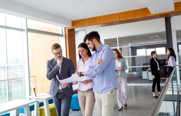 Entrepreneurs and business people conference in modern meeting room