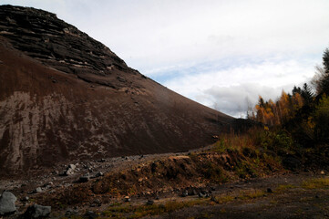 Slag heap from iron ore mining
