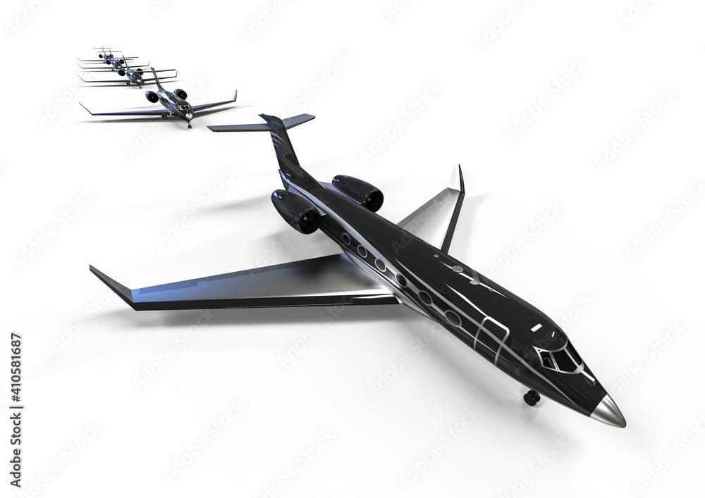 Aufkleber 3d render image representing a private jet