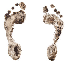 Two dirty footprint.