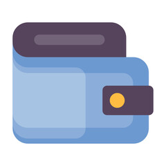 Wallet icon design flat style