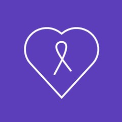 purple awareness ribbon. World Lupus Day. Autoimmune disease. World systemic lupus erythematosus day. Immune System Disorders. May Lupus Awareness Month.