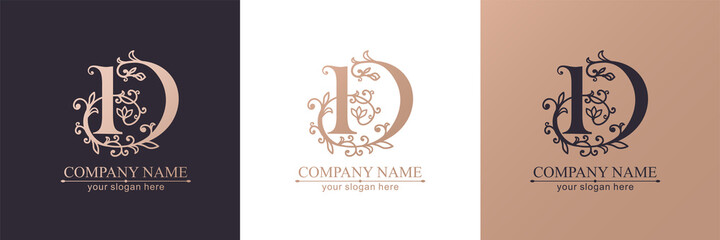 Premium Vector D logo. Monnogram, lettering. Personal logo or sign for branding an elite company. Vector design.