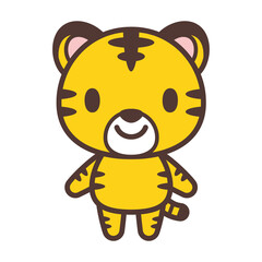 Cute tiger character vector illustration-かわいいトラのキャラクター