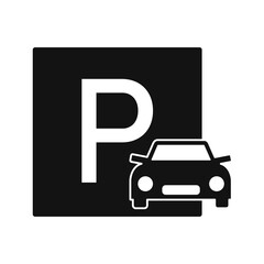 Template parking. Parking on white background. Web element. Vector illustration.