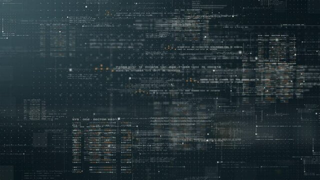 Holographic simulation of 5G network concept, artificial intelligence deep learning performing analytic computational head up display loop background with Alpha channel
