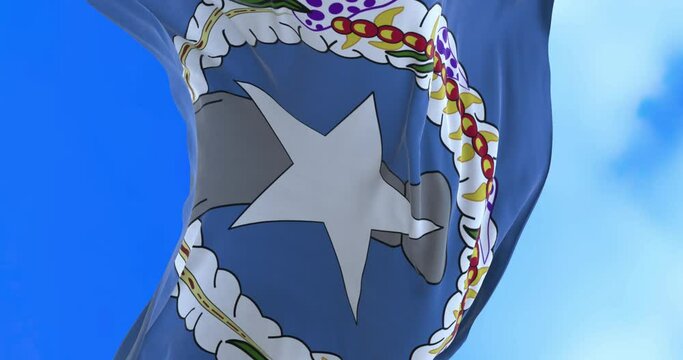 Seamless loop of Northern Mariana Islands flag.
