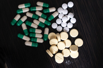 Money and pills, health pill tablet cash dollar capsule pharmaceutical